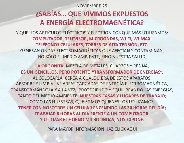 ¿Sabías... que vivimos expuestos a energía electromagnética?